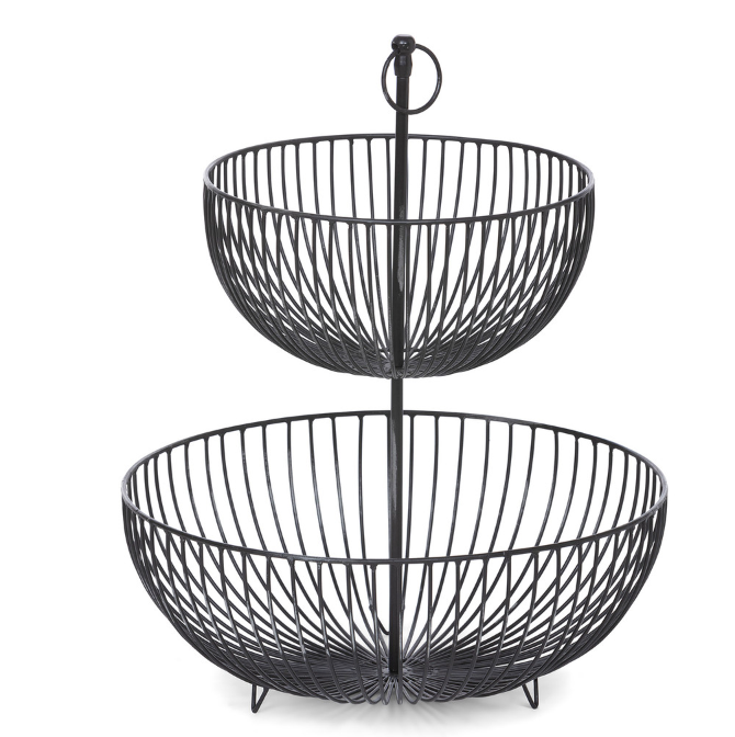 2-Tiered Iron Display Basket