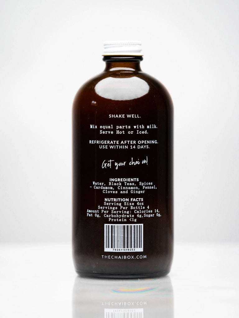 Chai Concentrate 16 oz Glass Bottle Unsweetened