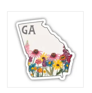 Georgia Painterly Pattern Sticker - Flowers