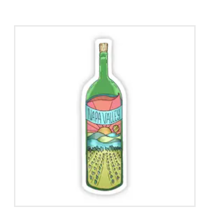 Napa Valley Wine Bottle Sticker - California