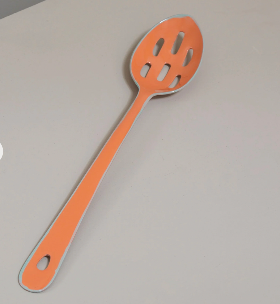 Harlow Bright Slotted Spoon,  Raspberry, Orange, Red