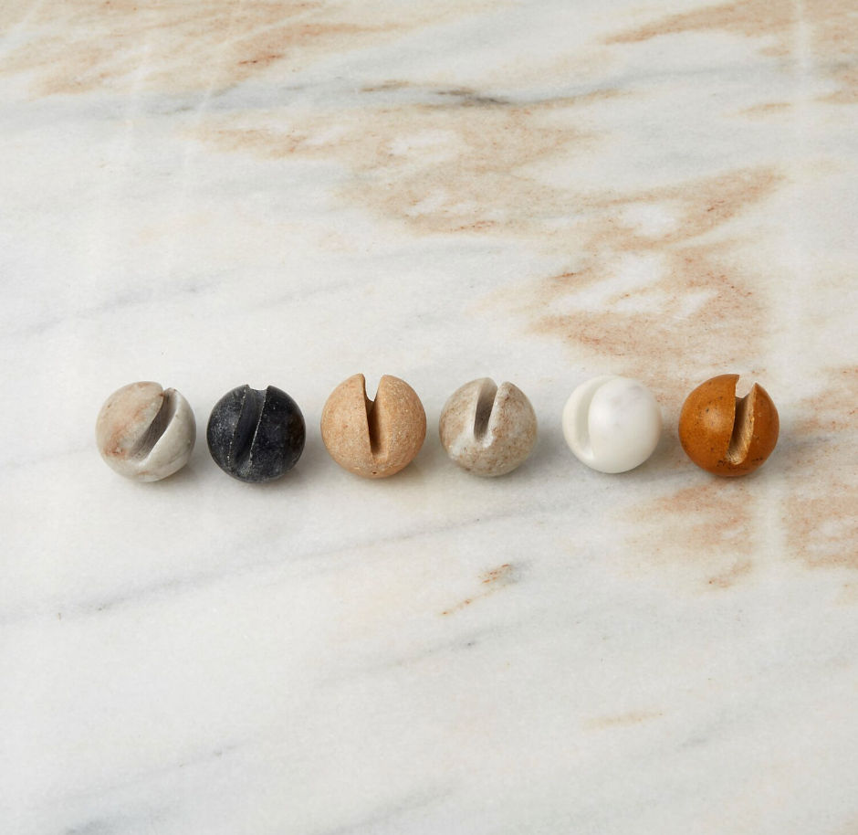 Assorted Marble Orb Drink Charm, Set of 6