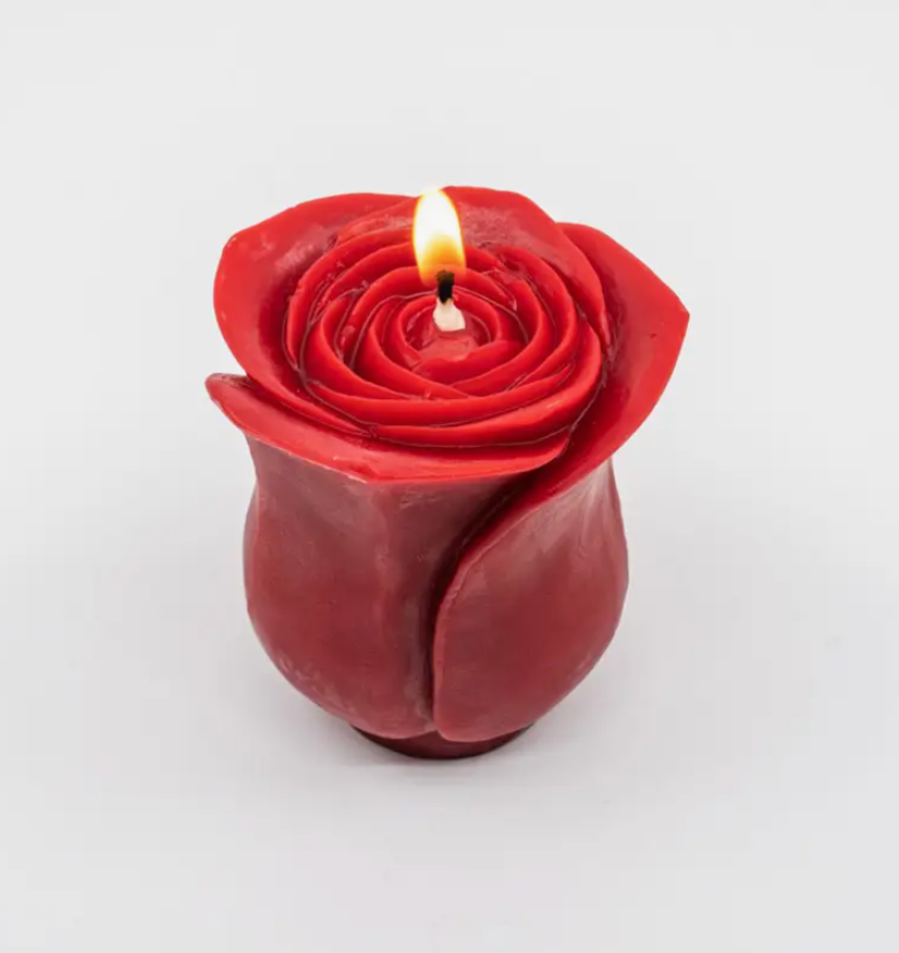 Beeswax Rose Candle - Small