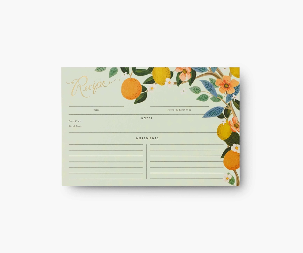 Recipe Cards Citrus Grove