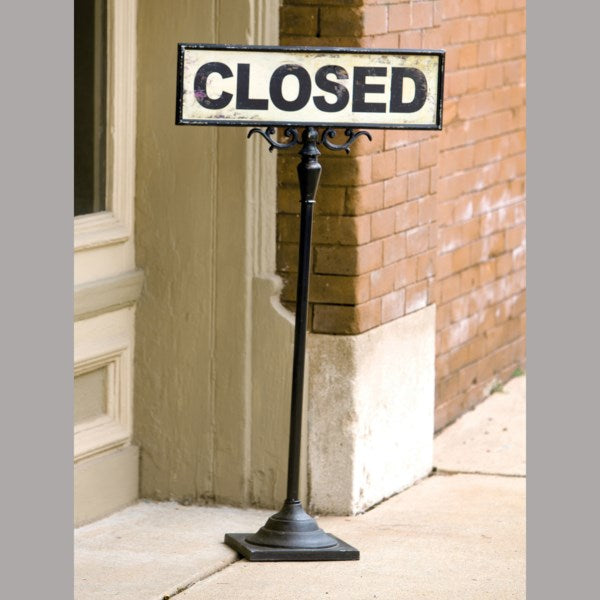 Open/Closed Sign on Stand