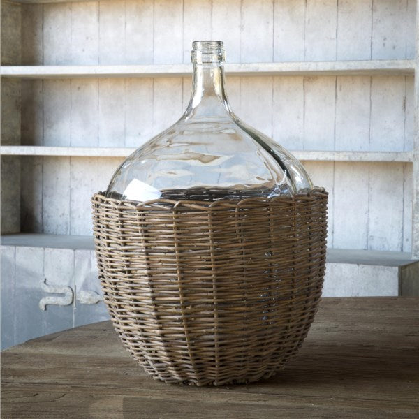 Willow Covered Cellar Bottle