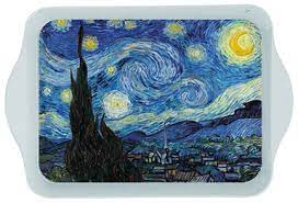 Mini Metal Tray Van Gogh Starry Night