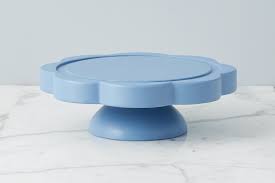 Caitlin Wilson French Blue Scalloped Cake Stand
