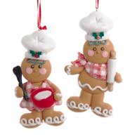 4.75" Gingerbread Baker Ornament 2A
