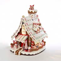 12" Lighted Gingerbread House W/Cord