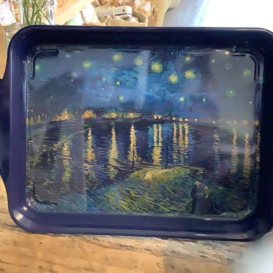 Mini Metal Tray Van Gogh Starry Night Over the Rhône